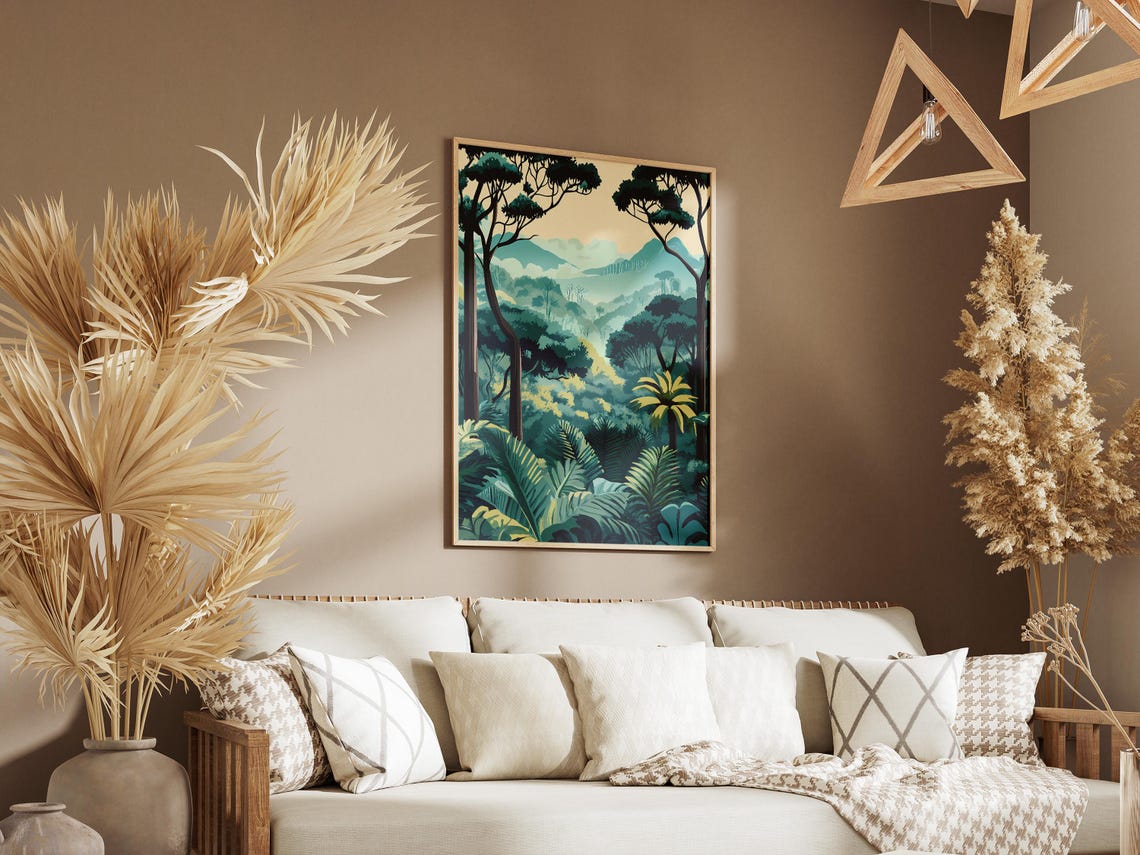 Ranomafana Rainforest Madagascar Jungle Misty Hills Art Poster - Image 3