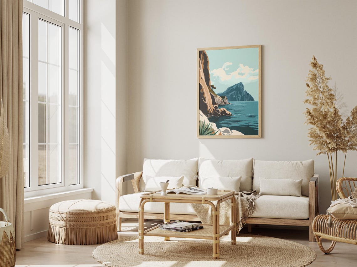 Aeolian Islands Italy Rocky Sea Cliffs Mediterranean View Poster - Image 4