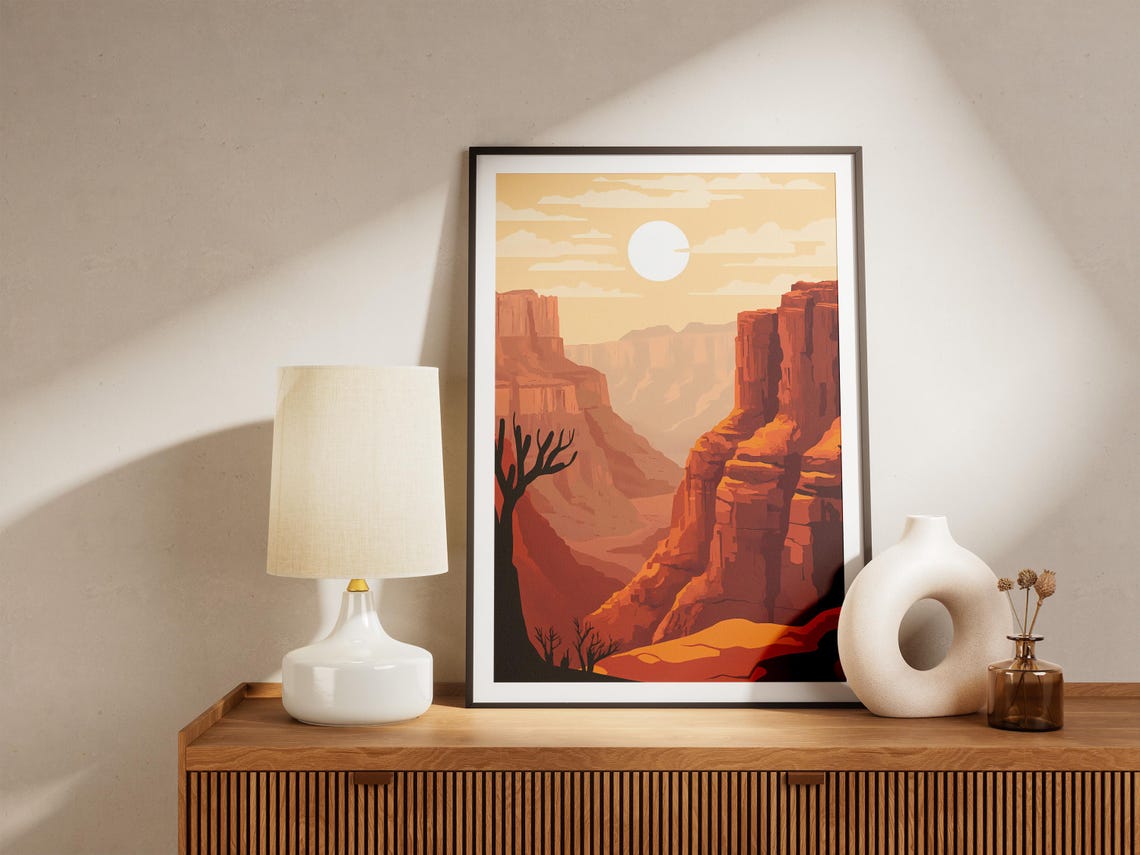 Copper Canyon Mexico Red Rock Desert Canyon Landscape Poster - Image 5