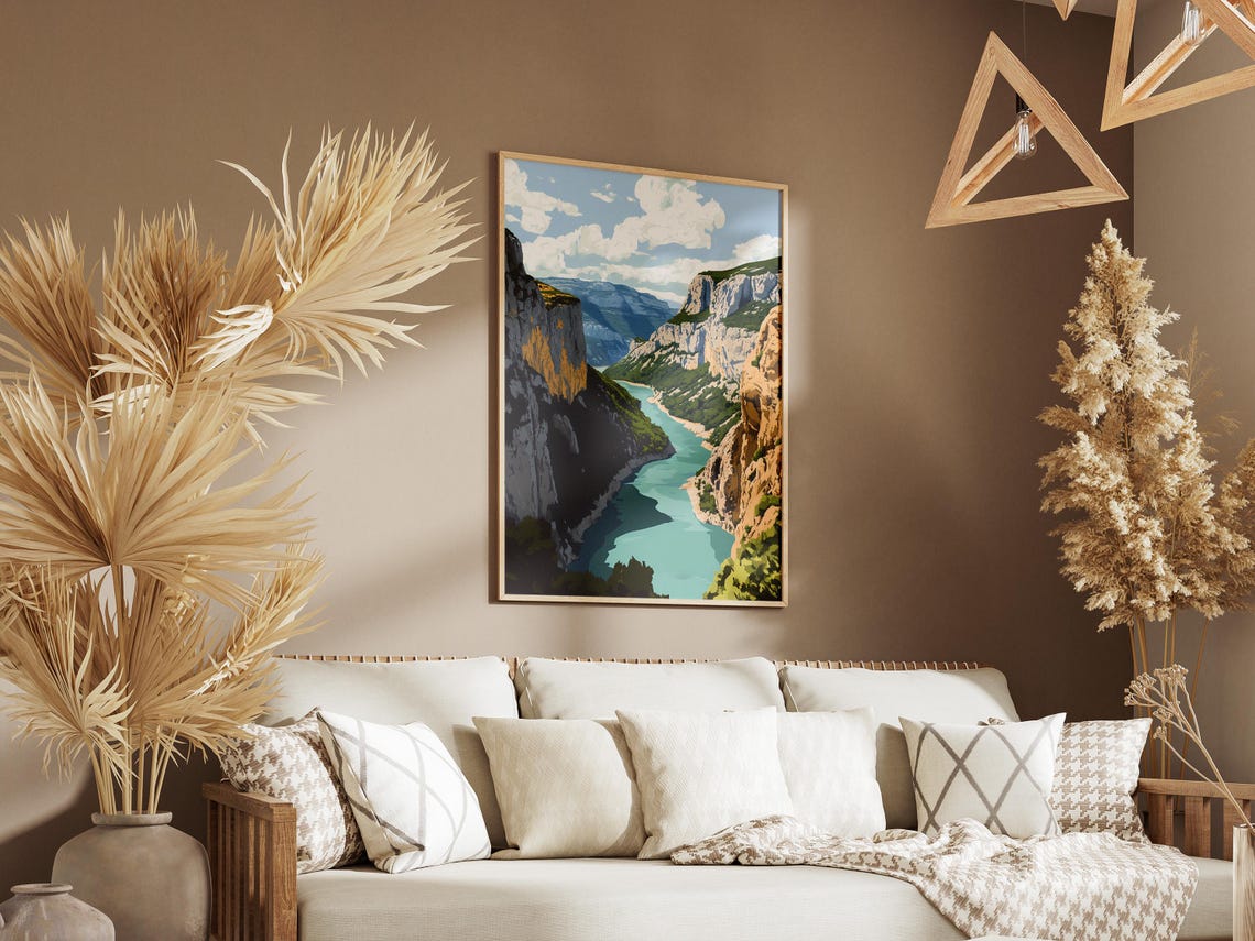 Verdon Gorge France Turquoise River Limestone Cliffs Travel Poster - Image 3