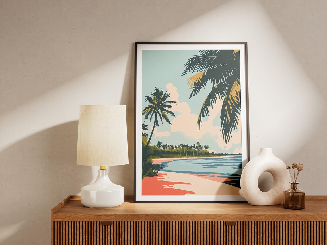 Lakshadweep Island Palm Beach Coral Lagoon India Travel Poster - Image 5