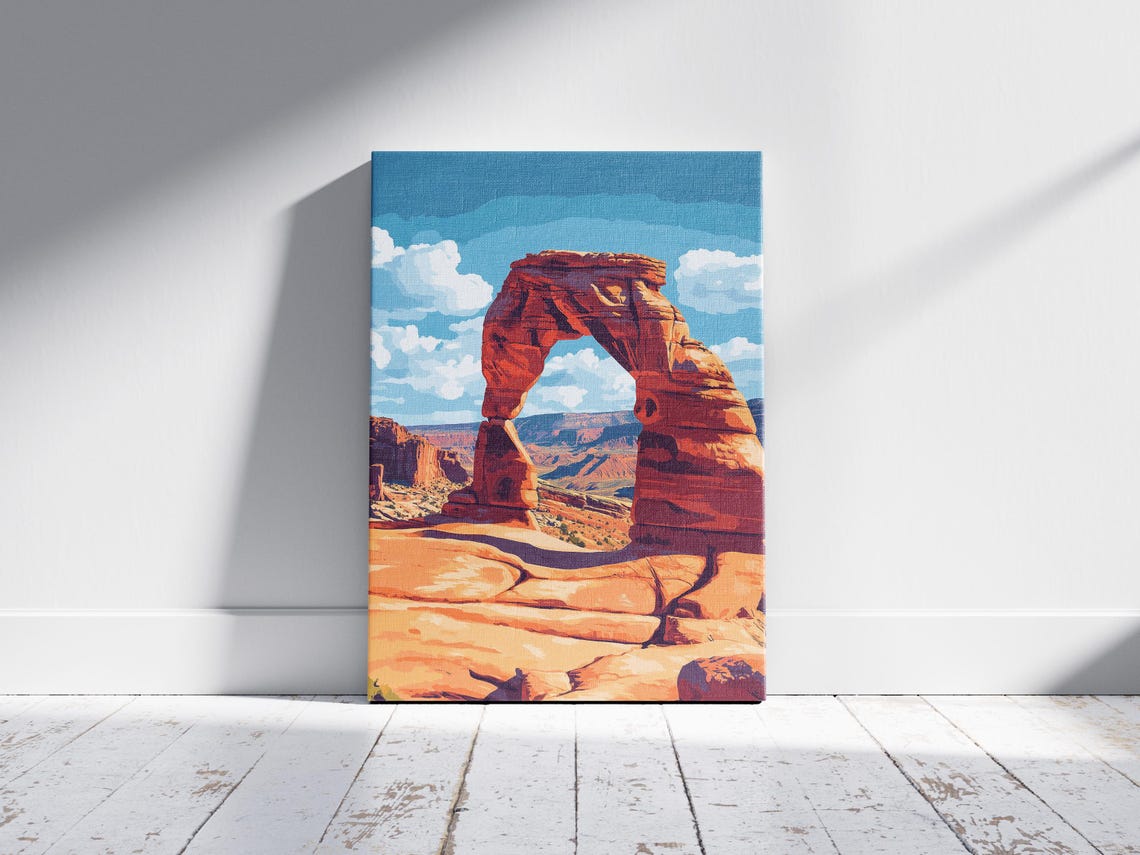 Delicate Arch Red Rock Formation Utah Desert Landmark Travel Poster - Image 2