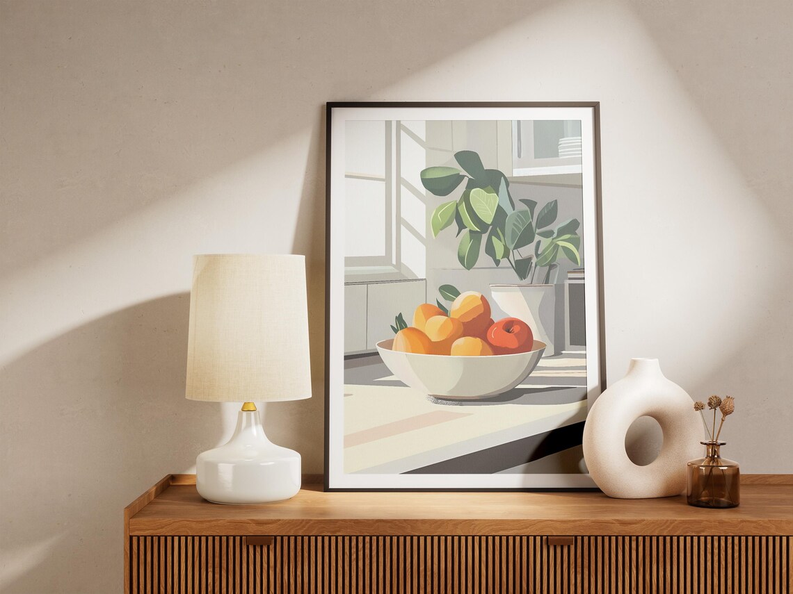 Kitchen Still Life Poster Minimalist Fruit Bowl Print Modern Art Print Print Wall Art Home Decor Art - Image 5