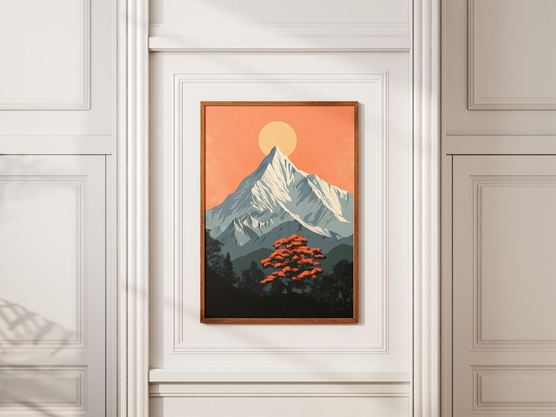 Sagarmatha National Park Nepal Himalaya Snow Peak Sunset Poster - Image 2