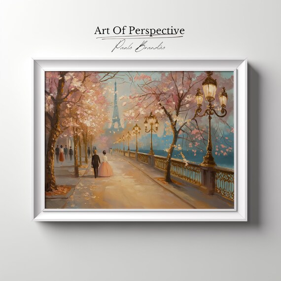 Vintage Xx Century Paris Cityscape Architecture Oil Painting French Art