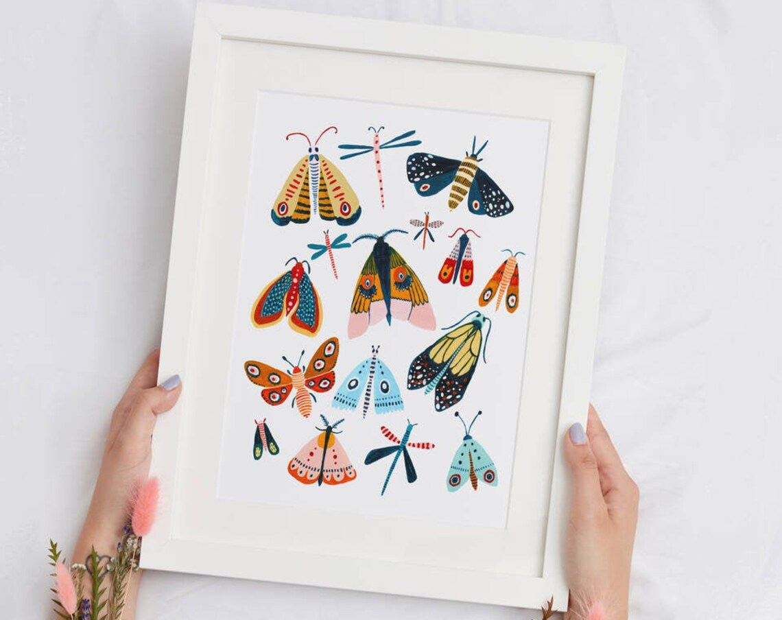 Moth Insect Print, Woodland Nursery Wall Art - Image 5