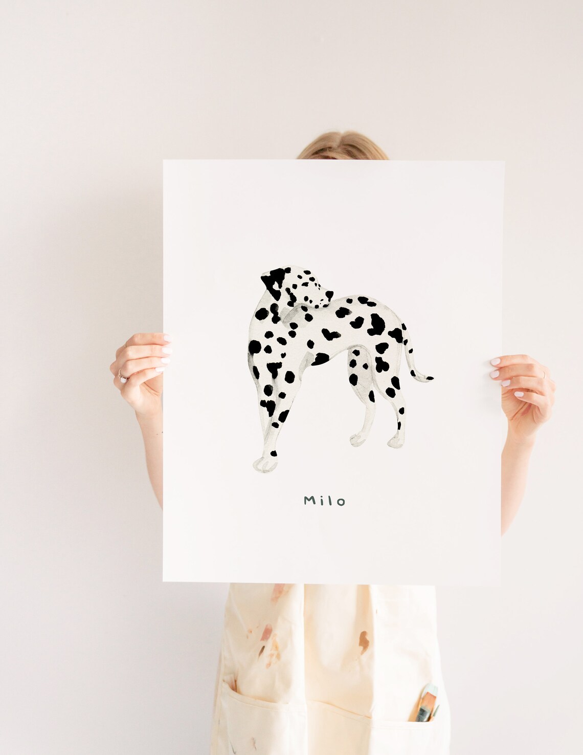 Dalmatian Print Dog Name Art Print, Christmas Gift - Image 2