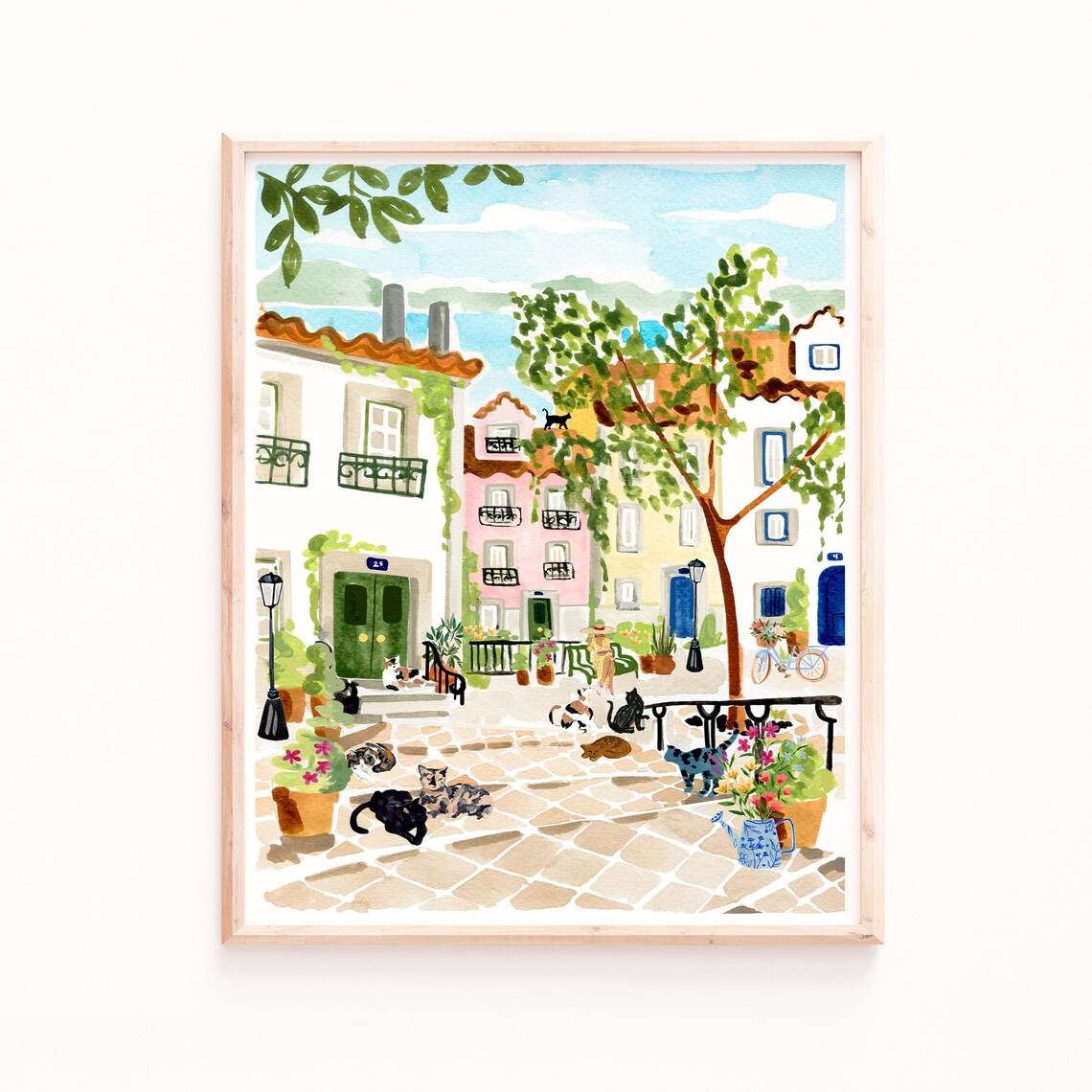 Lisbon Portugal Travel Poster, Sabina Fenn