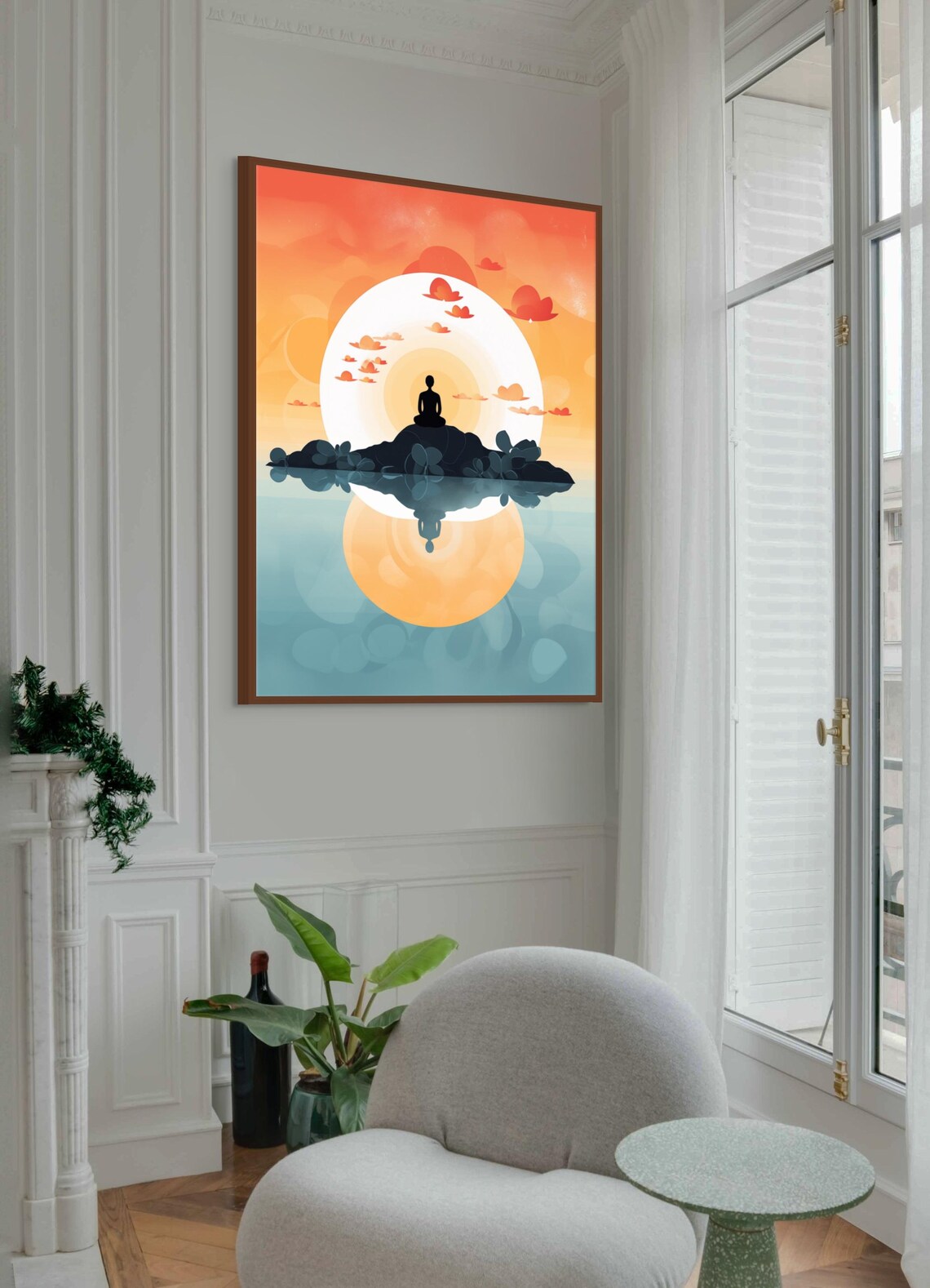 Zen Meditation Art, Minimalist Spiritual Decor - Image 3