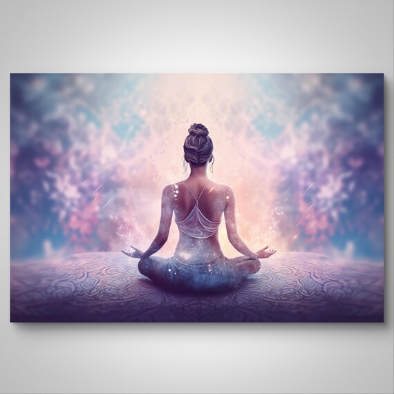 Meditation Art Print, Spiritual Yoga Wall Decor