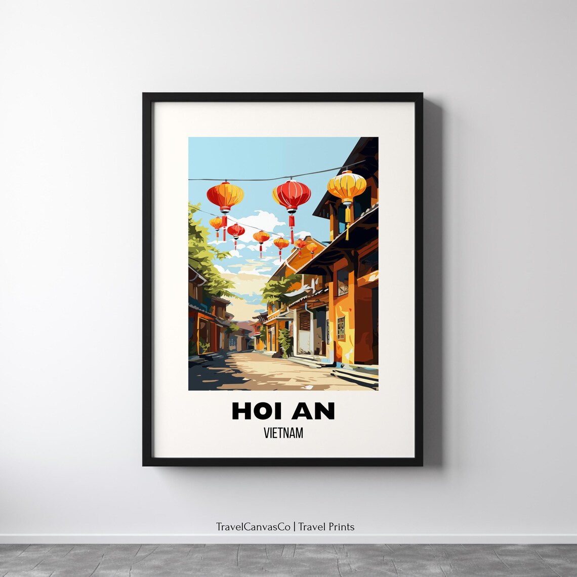 Hoi An Vietnam Lantern Old Town Street Culture Travel Poster