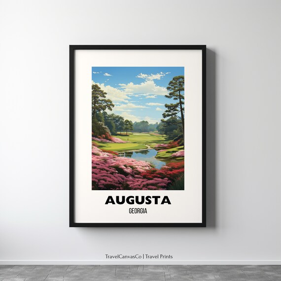Augusta Print Wall Art Augusta Poster Augusta National Golf Augusta Golf Course Art Masters Print Golf Gift