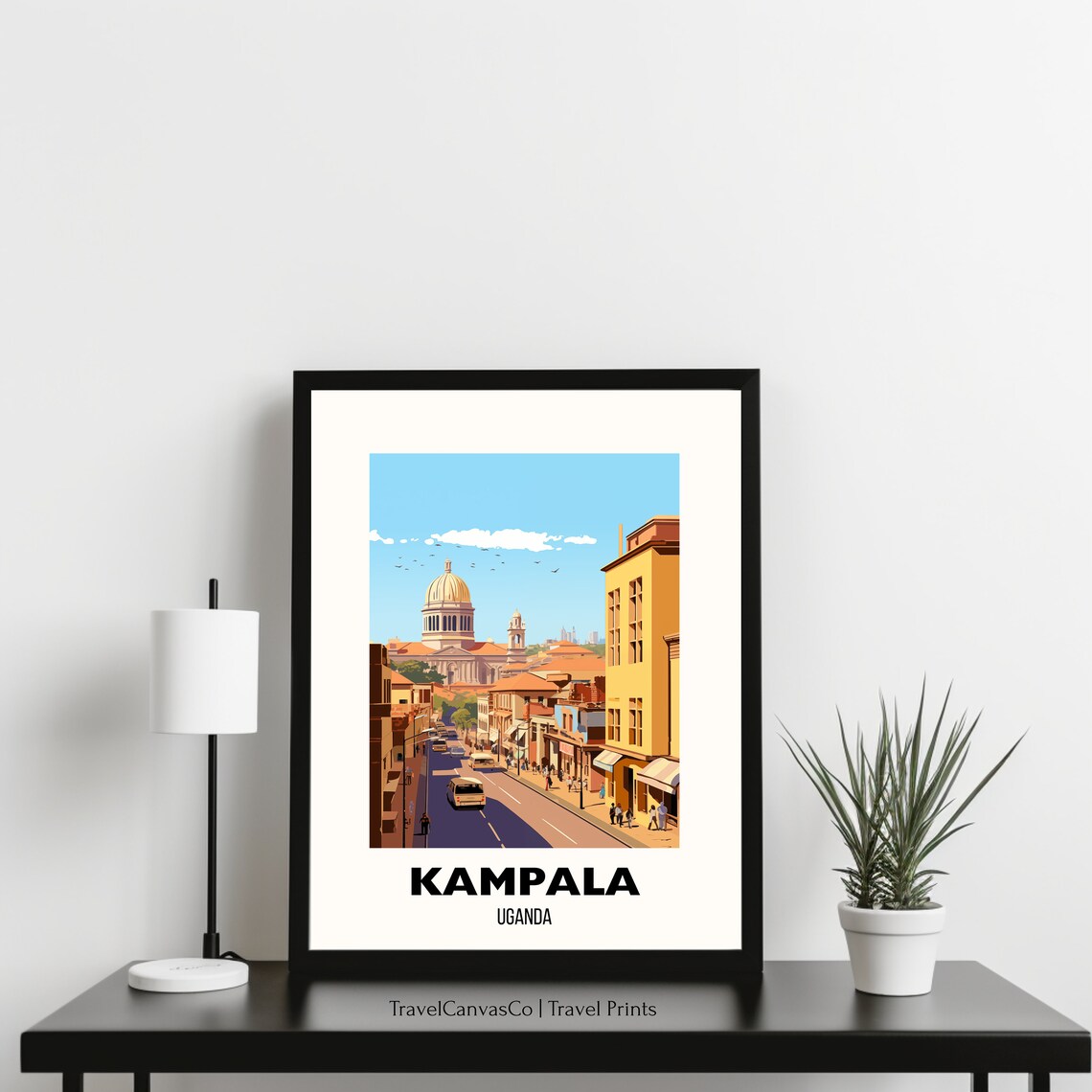 Kampala Uganda Capital City Street Golden Dome Landmark Poster - Image 3