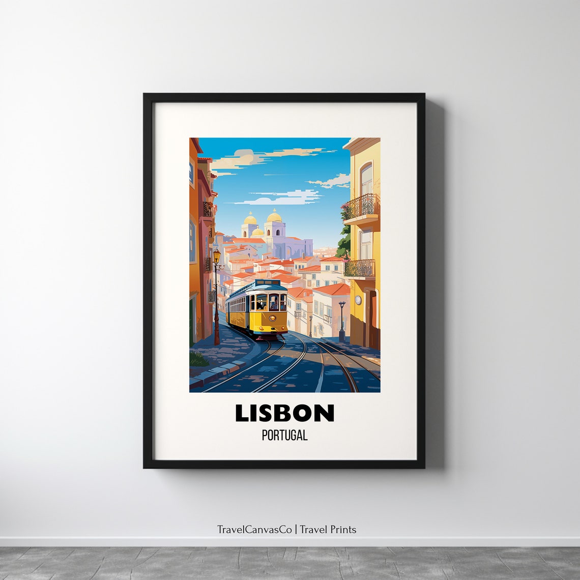 Lisbon Portugal Travel Poster Wall Art Portugal Poster Europe Travel Print Lisbon Wall Art Lisbon Gift Lisbon Print