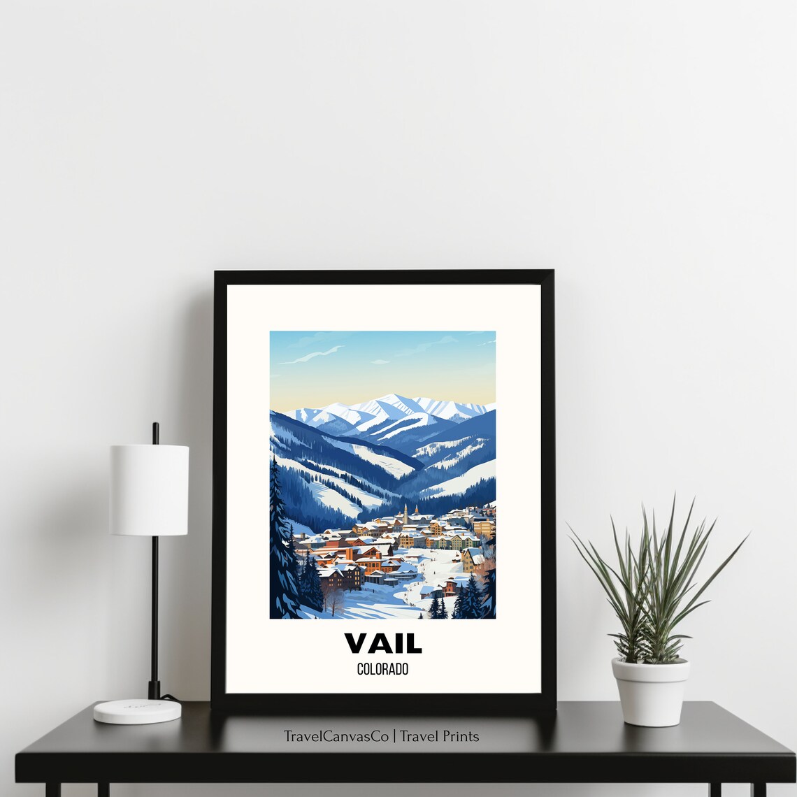 Vail Travel Poster, Colorado Mountain Landscape - Image 3