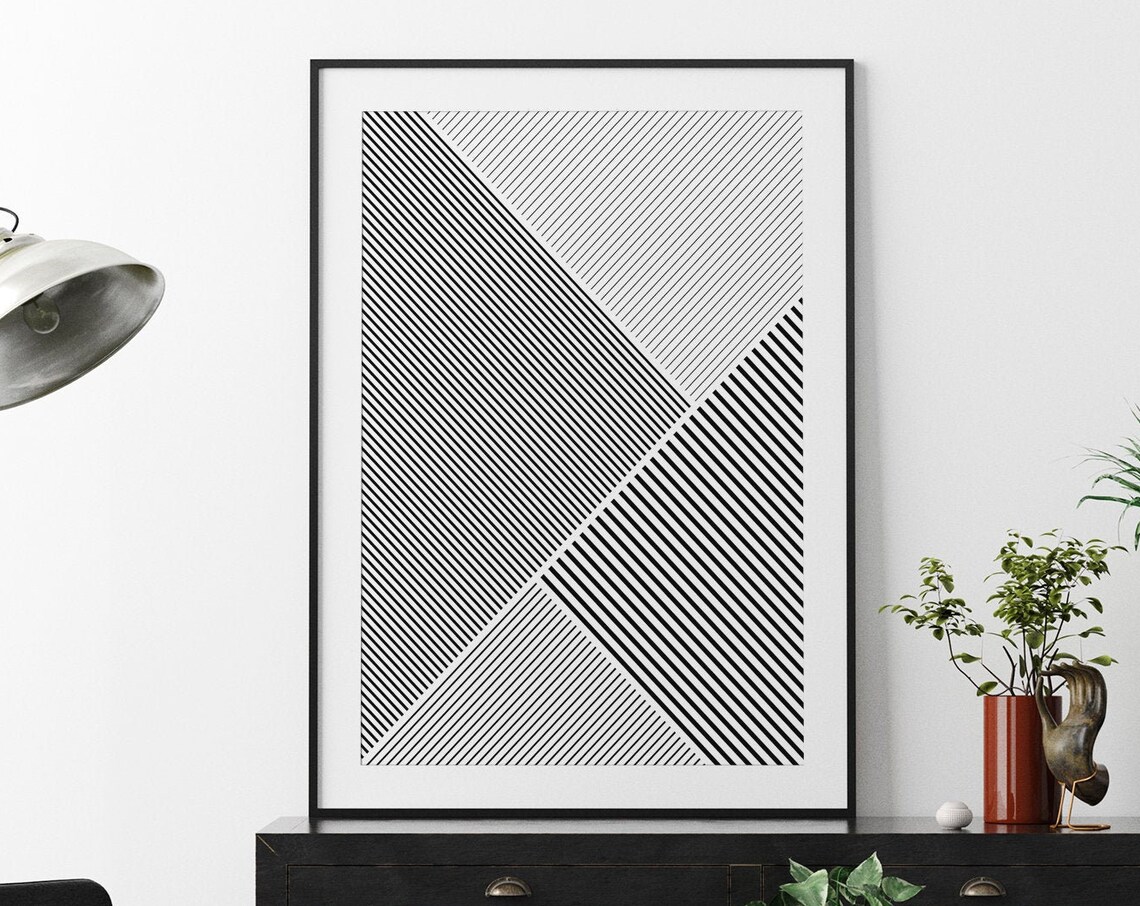 Abstract Minimalist Print, Mid Century Modern Decor - Image 3