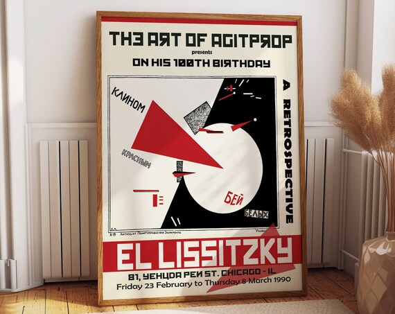 El Lissitzky Suprematism Museum Poster, Russian Art