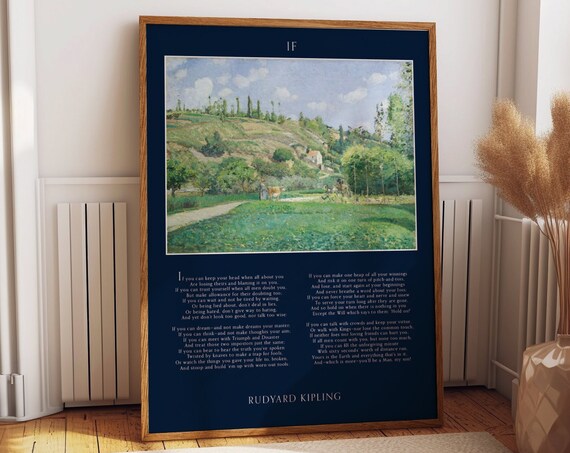 If Rudyard Kipling Poem Impressionist Landscape Literary Quote Poster