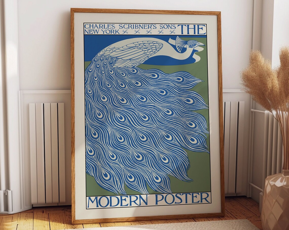 Peacock, Modern Poster by William Bradley