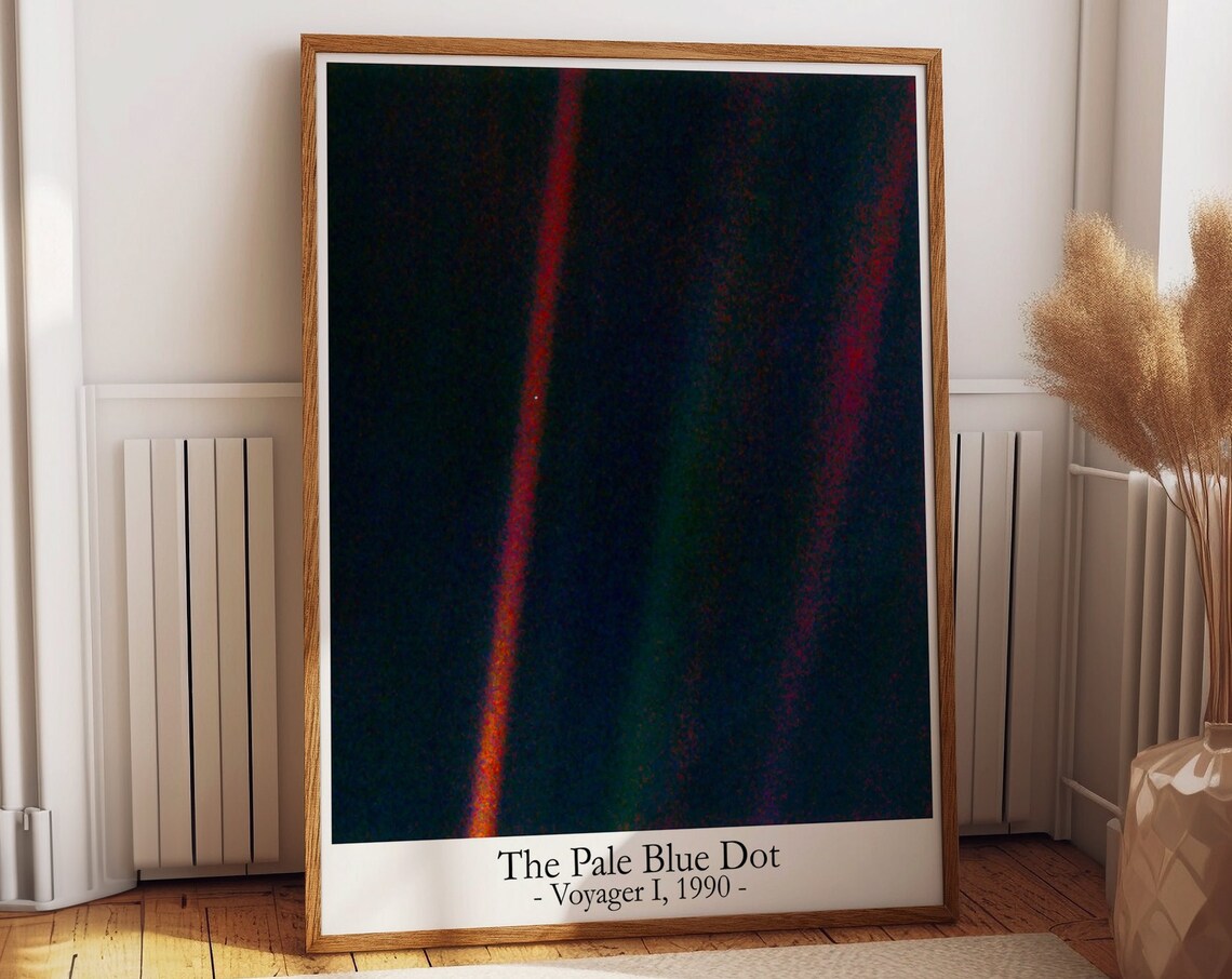 Pale Blue Dot Astronomy Poster, Space Science Art Print