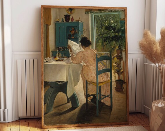 Woman at Breakfast by La Ring, Fine Art Print