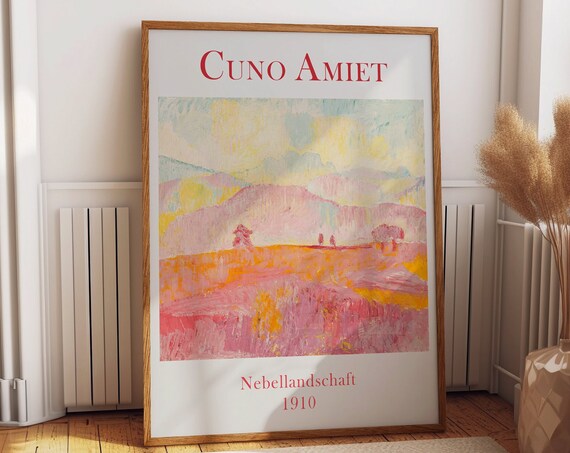 Cuno Amiet Nebellandschaft 1910 Pastel Misty Landscape Art Poster