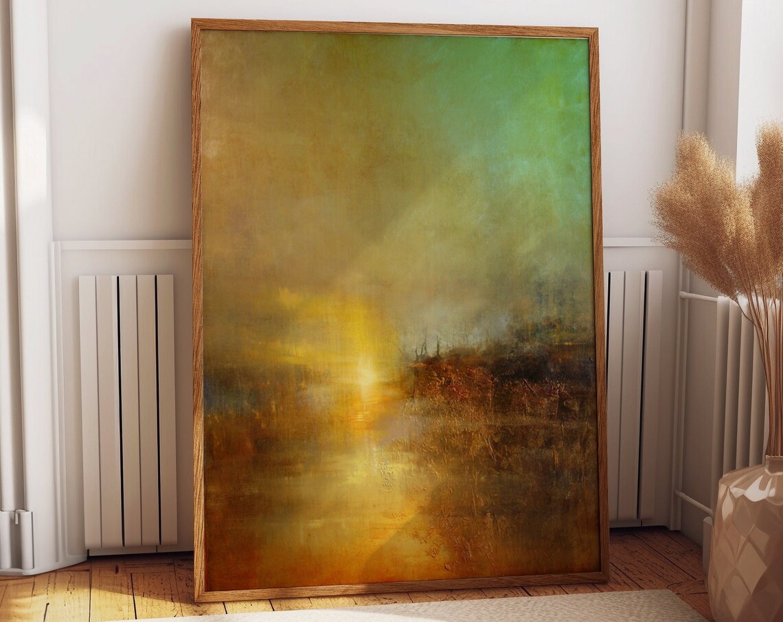 Sunset at Turners Cove, William Turner Abstract Art Print