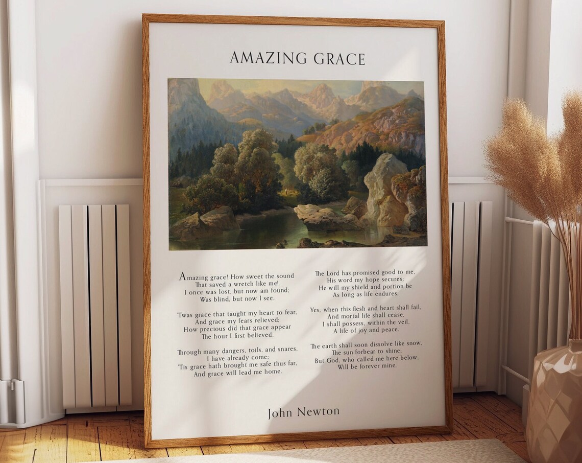 Amazing Grace Music Sheet, Country Style Decor