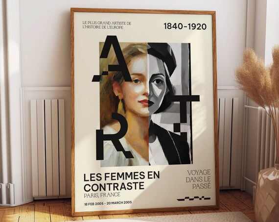 Women Artists Exhibition Poster, Paris France Decor