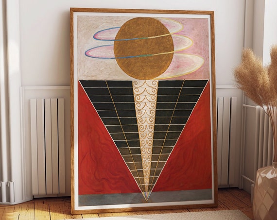 Geometric Abstraction Hilma Af Klint Wall Art For Modern Home Interiors Hilma Af Klint Wall Art Geometric Abstract Geometric Art Print