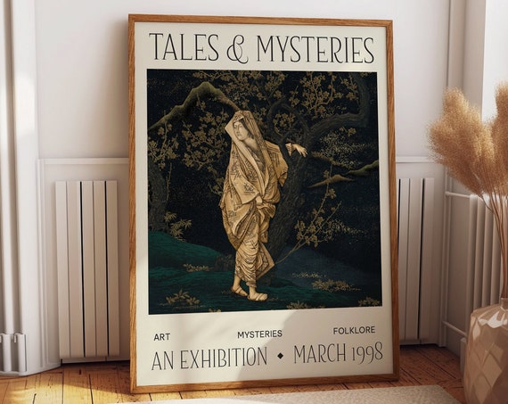 Tales And Mysteries Exhibition Poster 1998 Folklore Wall Art Enchanting Living Room Office And Bedroom Decor