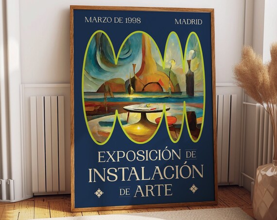 Madrid Marzo 1998 Art Installation Exhibition Gallery Poster