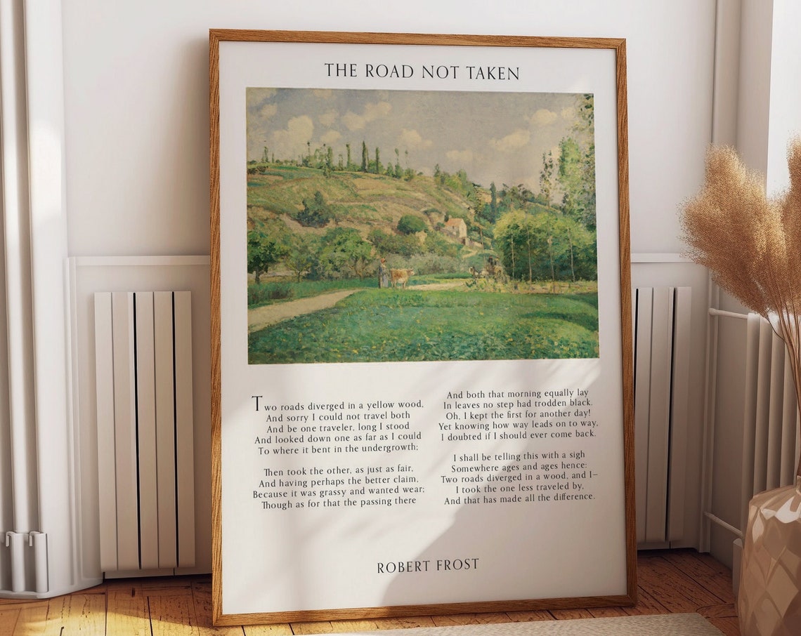 The Road Not Taken by Robert Frost Poster