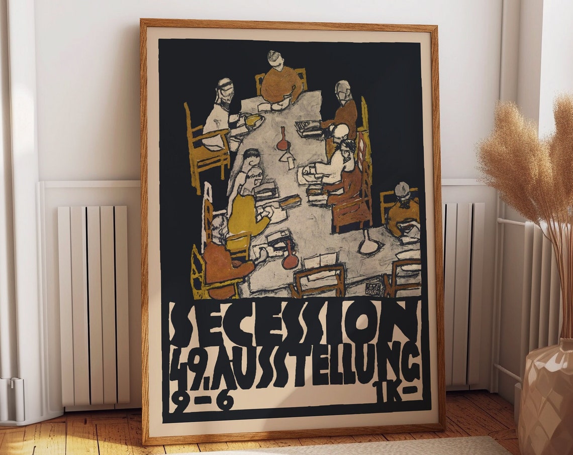 Vienna Secession by Egon Schiele, Art Nouveau Print