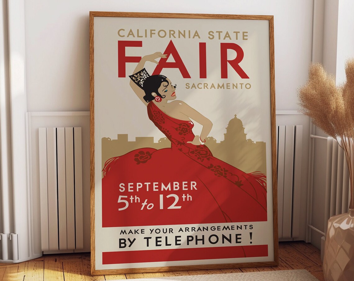 California State Fair Vintage Exhibition Poster