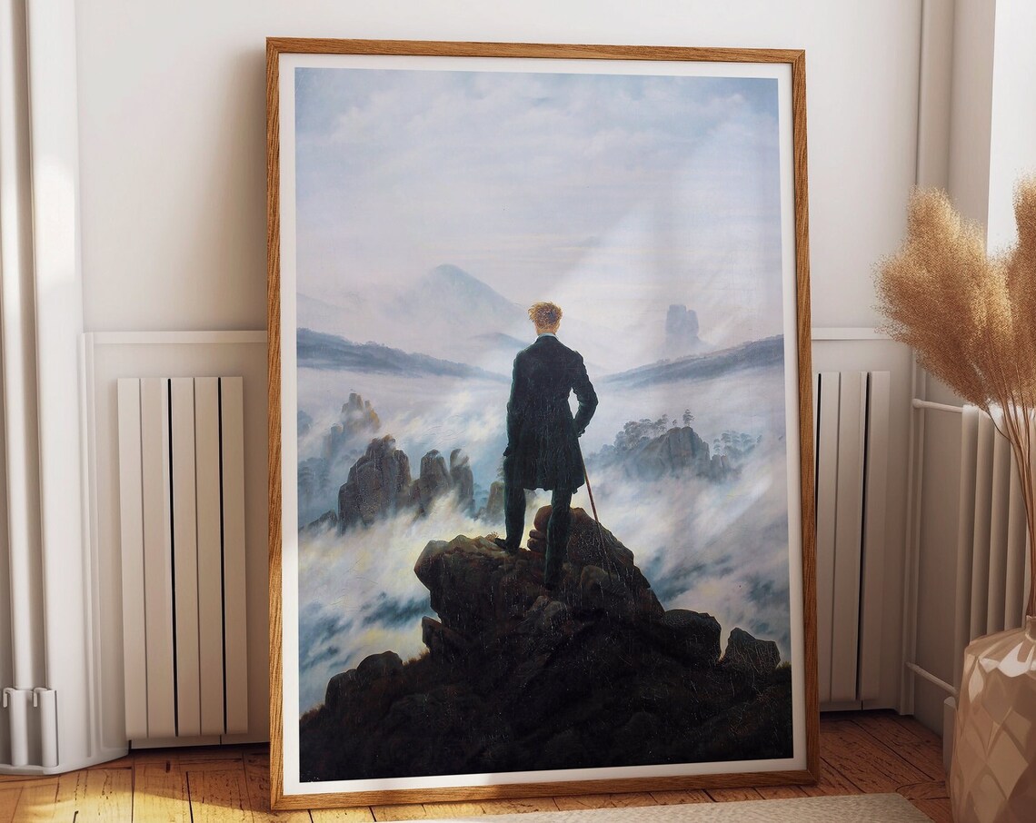 Wanderer Above the Sea of Fog, Caspar David Friedrich Poster