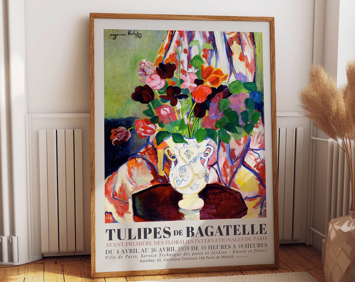 Flowers Exhibition Poster, Bouquet Of Tulips