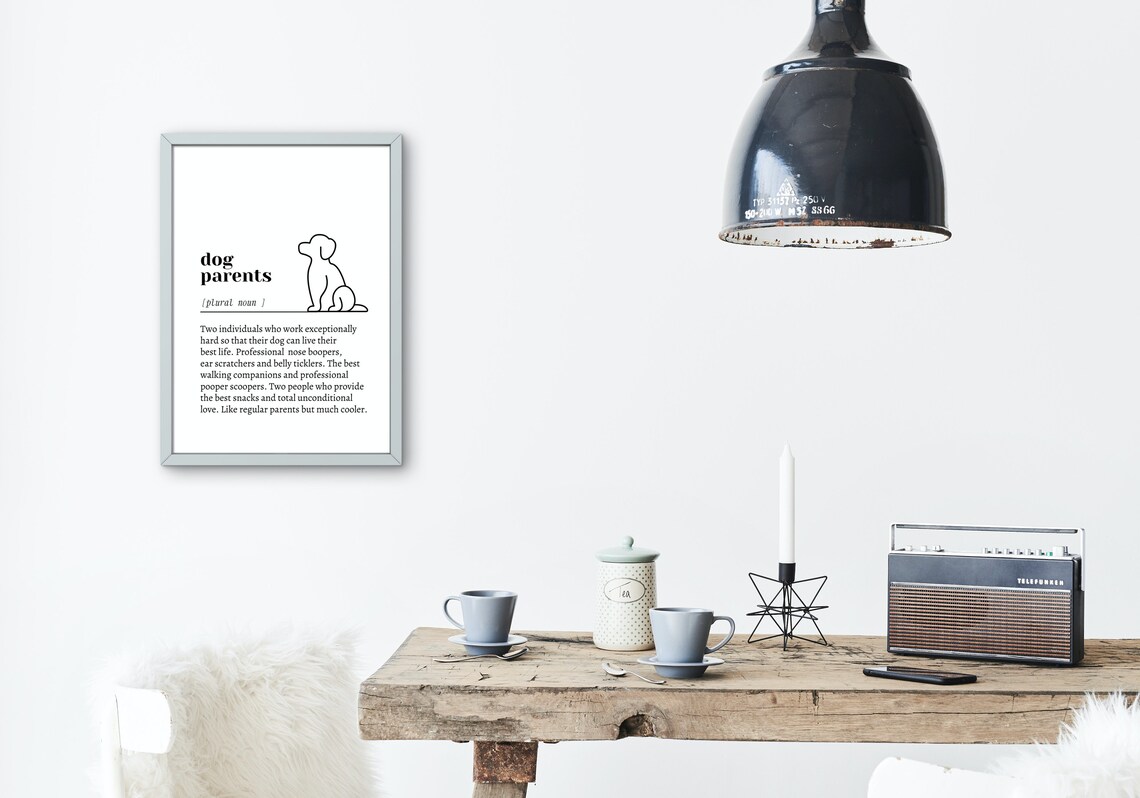 Dog Parents Definition Art Print, Dog Lover Gift - Image 4