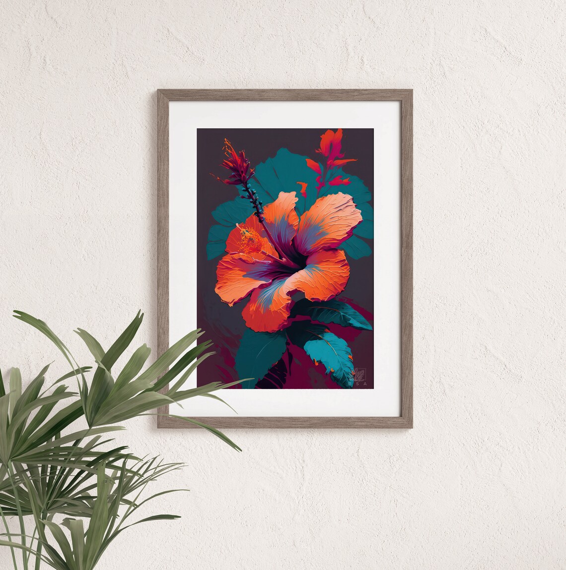 Hibiscus Watercolor Art Print, Tropical Botanical - Image 2