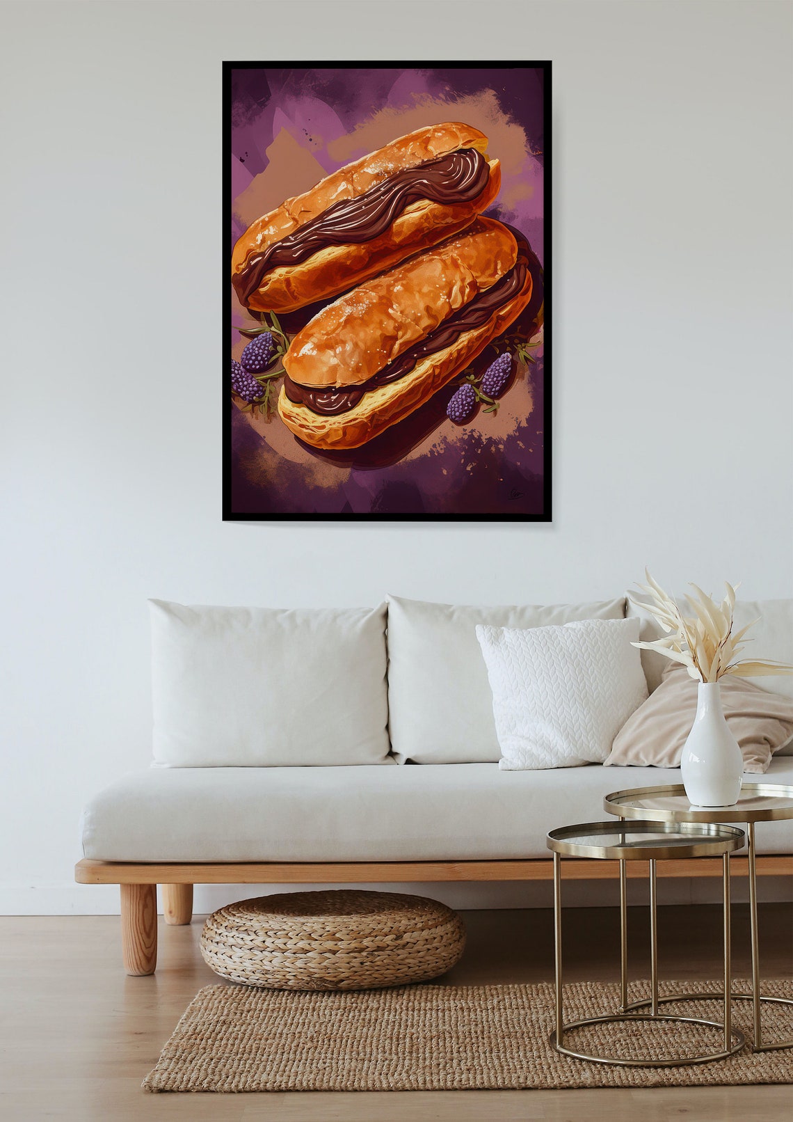 Modern Cafe Decor Bakery Decor Chocolate Eclair Poster Coffee Shop Art - Image 2