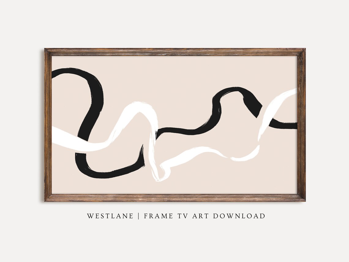 Abstract Neutral Modern Brushstroke Minimal Contemporary Art Poster - Image 2