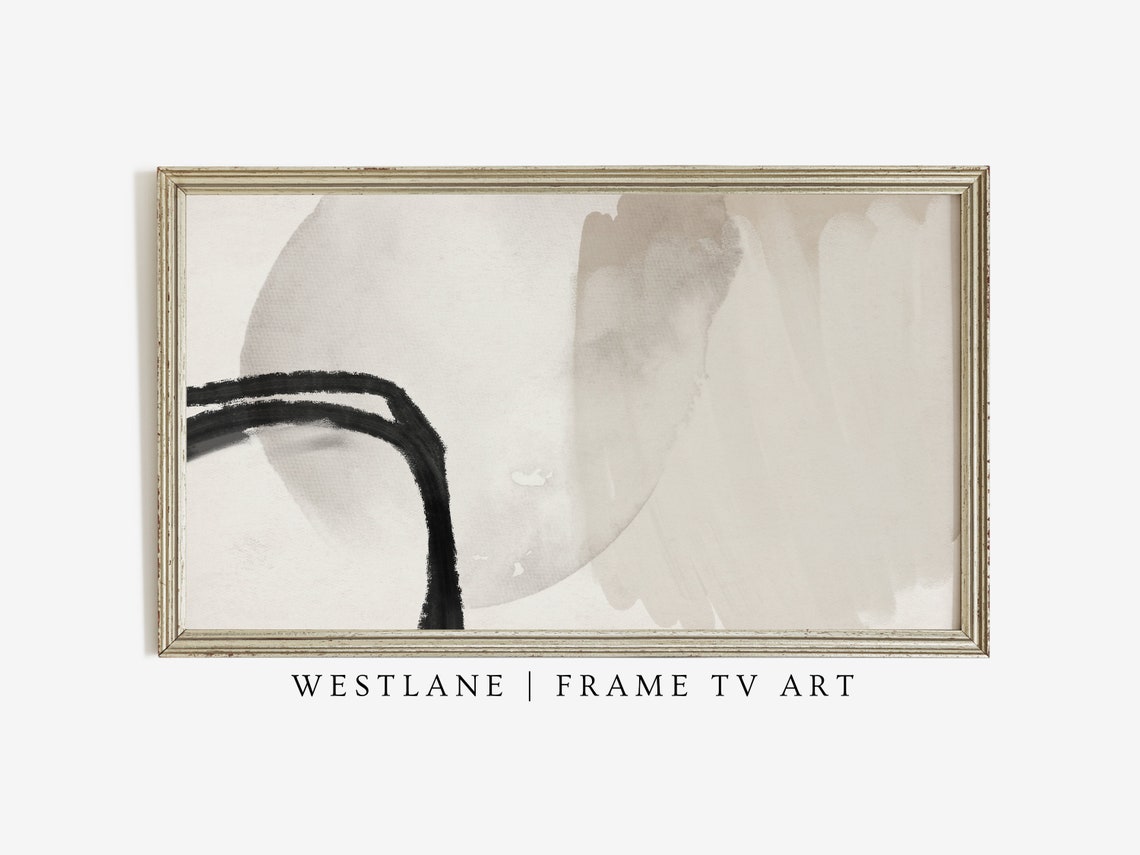Minimalist Black Ink Brushstroke Abstract Japandi Wall Art Print - Image 3
