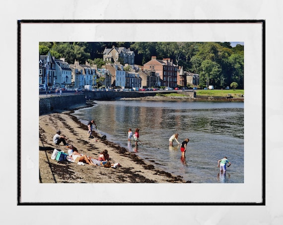 Rothesay Isle Of Bute Beach Colorful Seaside Houses Photo Poster