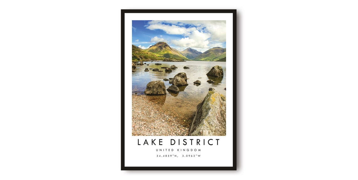 Lake District United Kingdom Lakes And Fells Photo Travel Poster