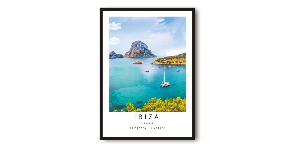 Ibiza Minimalist Travel Poster, Art Print