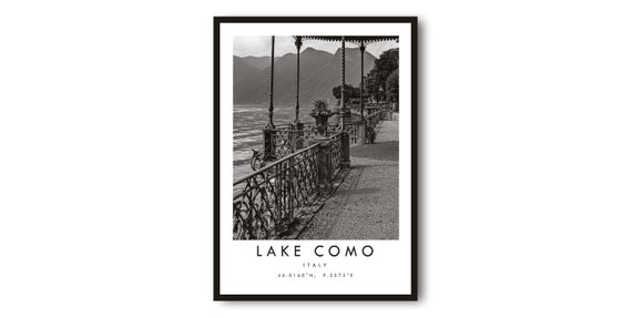 Lake Como Italy Minimalist Travel Poster