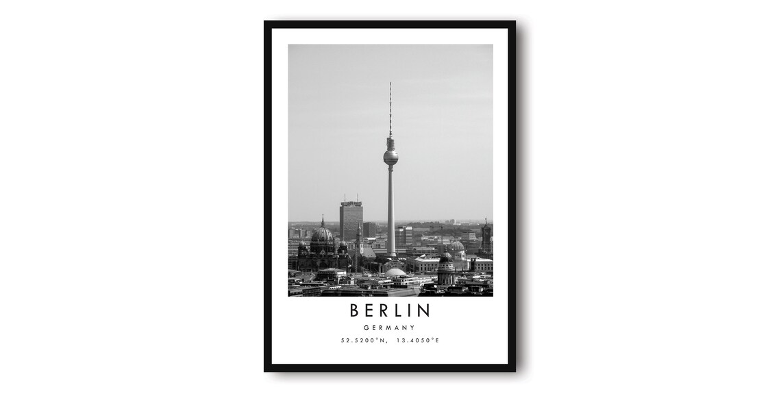 Berlin Photography Print, Minimalist Travel Poster