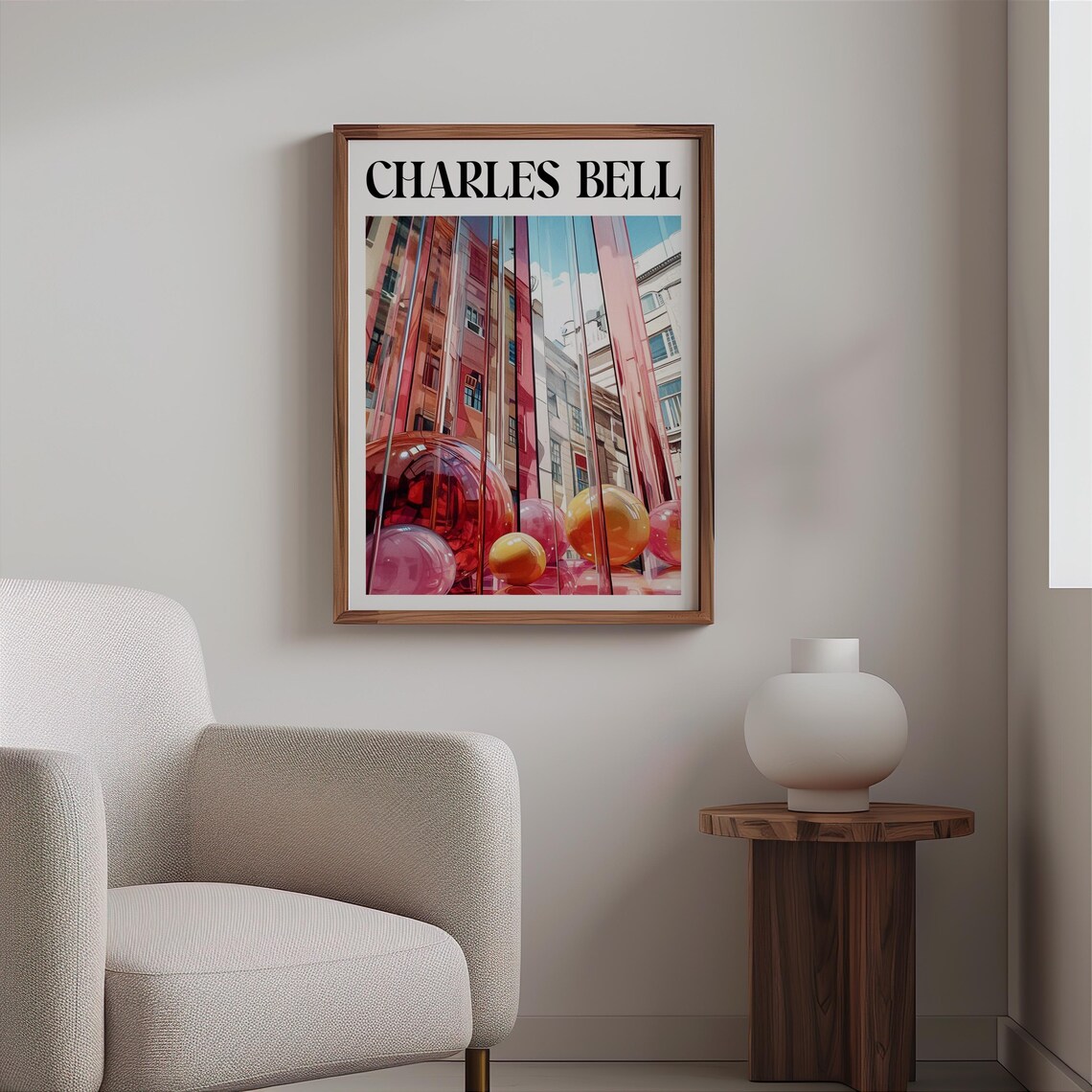 Charles Bell Inspired Red Gumball Machine Glass Globe City Pop Poster - Image 2