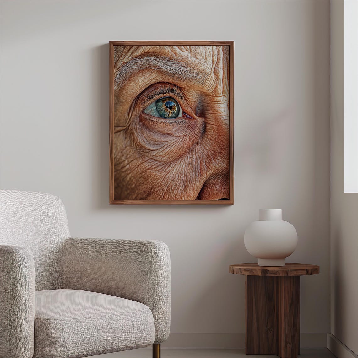 Elderly Green Eye Macro Intricate Iris Photorealistic Portrait Poster - Image 2