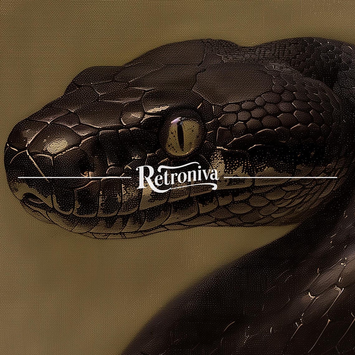 Vintage Snake Portrait Oil Painting Antique Animal Minimalist Art Prints Moody Snake Animal Wall Art Retroniva Art Anm 012 - Image 7